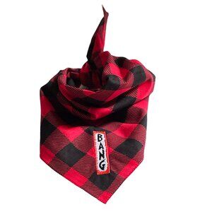 Embroidered BANG Buffalo Plaid Bandana | Tribute to Bey